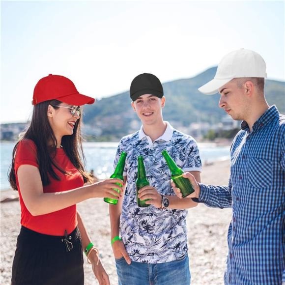 3PCS Classic Baseball Cap, Dad Hat Fits Men Women, All Cotton Made, Adjustable - Picture 5 of 7